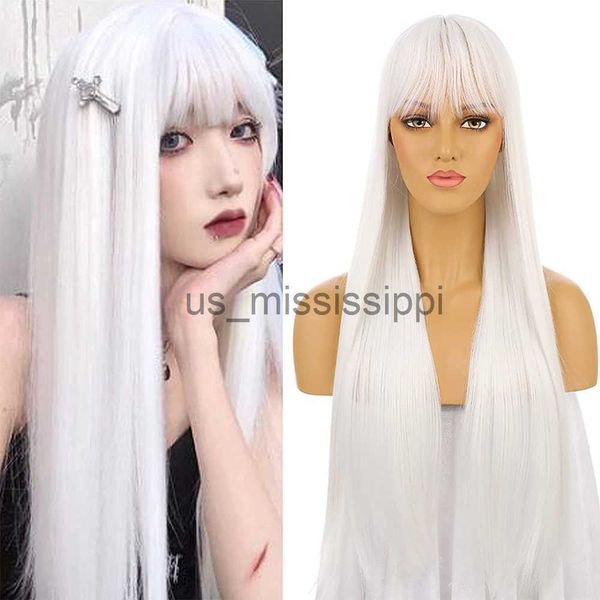 cosplay wigs fgy 26 inch long straight with bangs white wig cosplay red green lolita ladies anime high temperature fiber synthetic wig x0901, Black
cosplay wigs fgy 26 inch long straight with bangs white wig cosplay red green lolita ladies anime high temperature fiber synthetic wig x0901, Black