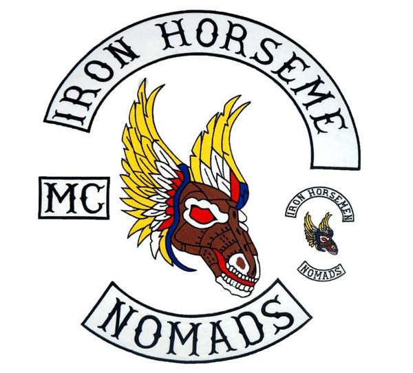 iron horsemen nomads large punk embroidered iron on backing biker patch badge for jacket jeans 7 pieces set9310920, Black
iron horsemen nomads large punk embroidered iron on backing biker patch badge for jacket jeans 7 pieces set9310920, Black
