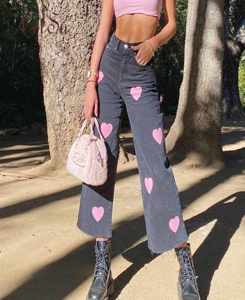 heart print black casual jeans pants women straight high waist denim long trousers lady harajuku autumn winter 419863779271, Black;white
heart print black casual jeans pants women straight high waist denim long trousers lady harajuku autumn winter 419863779271, Black;white