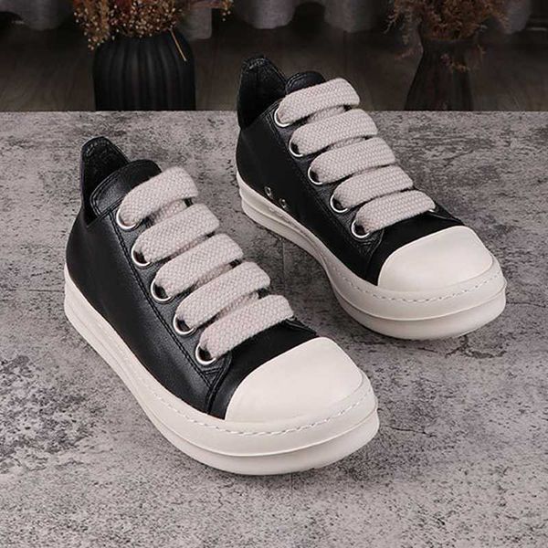 2022s men's casual shoes rick genuine leather thick bottom nverted triangle shoes for women male sneakers jumbo shoeslace owens men sne, Black
2022s men's casual shoes rick genuine leather thick bottom nverted triangle shoes for women male sneakers jumbo shoeslace owens men sne, Black