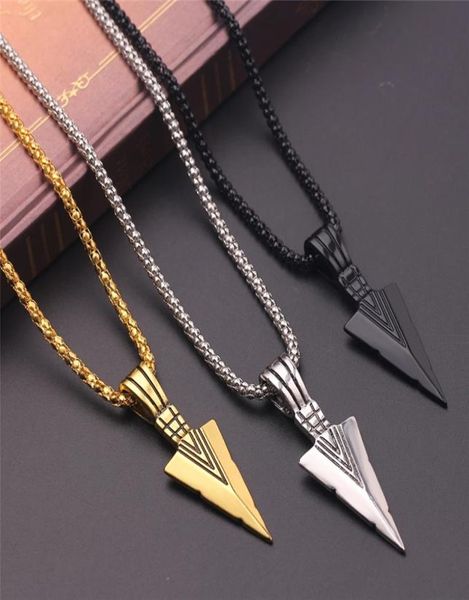 men039s fashion jewelry gold silver black arrow head pendant long chain necklaces mens necklaces collier femme1716187
men039s fashion jewelry gold silver black arrow head pendant long chain necklaces mens necklaces collier femme1716187