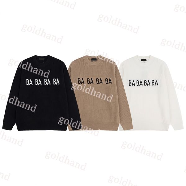 long sleeve sweaters designer mens wool sweaters designer paris brand hoodie men knit sweatshirt, White;black
long sleeve sweaters designer mens wool sweaters designer paris brand hoodie men knit sweatshirt, White;black