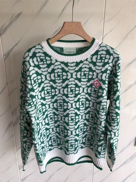 men's sweaters 23ss green casablanca jacquard sweater men women casual oversized sweatshirts skateboard 230831, White;black
men's sweaters 23ss green casablanca jacquard sweater men women casual oversized sweatshirts skateboard 230831, White;black