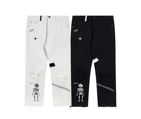 men039s pants fashion galleryes casual dept niche brand skeleton damage patch washed worn jeans men women3279897, Black
men039s pants fashion galleryes casual dept niche brand skeleton damage patch washed worn jeans men women3279897, Black