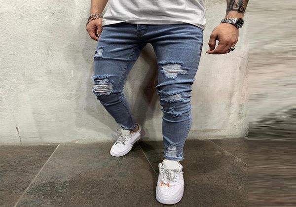 2019 mens cool designer brand black jeans ripped destroyed stretch slim fit hop hop pants with holes for men s3xl l07093417801, Blue
2019 mens cool designer brand black jeans ripped destroyed stretch slim fit hop hop pants with holes for men s3xl l07093417801, Blue