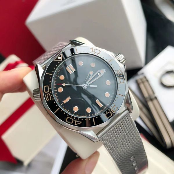 mens watch 42mm automatic movement mechanical montre de luxe limited james bond 007 nato 300m wristwatches, Slivery;brown
mens watch 42mm automatic movement mechanical montre de luxe limited james bond 007 nato 300m wristwatches, Slivery;brown