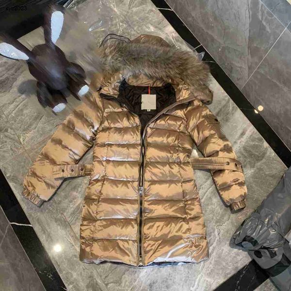 23ss designer kids long down jacket fashion raccoon fur collar baby winter clothing size 0-12 cm 2pcs fur hooded down overcoat aug30, Blue;gray
23ss designer kids long down jacket fashion raccoon fur collar baby winter clothing size 0-12 cm 2pcs fur hooded down overcoat aug30, Blue;gray