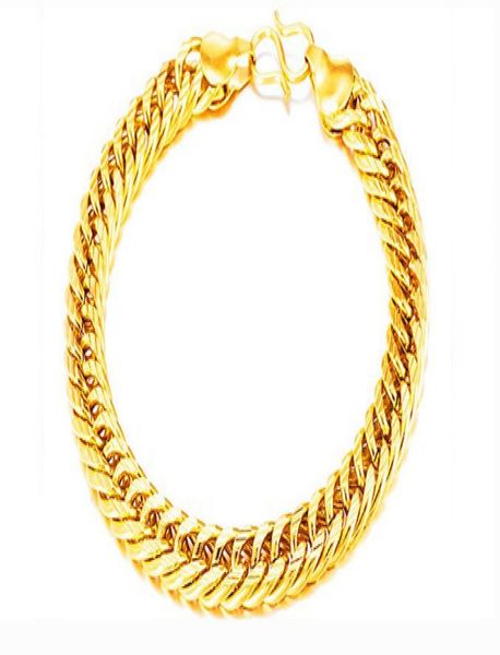 18k real gold plated gold color bracelet size 8mm 20cm big thick chain bangle for men jewelry whole8471200, Black
18k real gold plated gold color bracelet size 8mm 20cm big thick chain bangle for men jewelry whole8471200, Black