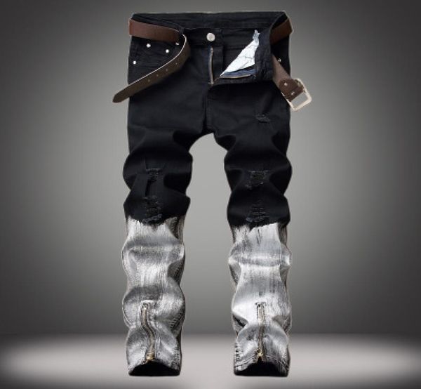 black white destroyed jeans for men european and american foreign trade pants leg zipper pants coated mens designer jeans7662507, Blue
black white destroyed jeans for men european and american foreign trade pants leg zipper pants coated mens designer jeans7662507, Blue