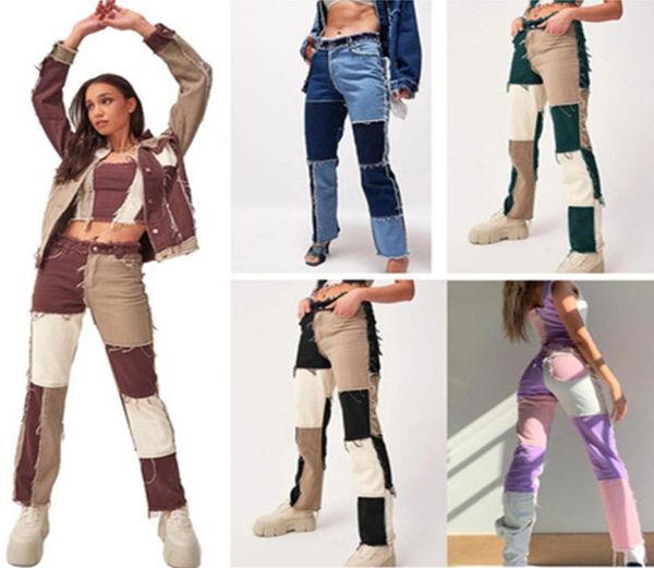 woman patchwork skinny straight leg jeans mid waist denim trousers color block vintage streetwear pants fashion clothing5735514, Blue
woman patchwork skinny straight leg jeans mid waist denim trousers color block vintage streetwear pants fashion clothing5735514, Blue