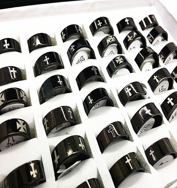 whole mix styles 36pcs black plating cross men039s stainless steel band rings brand new5562707, Silver
whole mix styles 36pcs black plating cross men039s stainless steel band rings brand new5562707, Silver