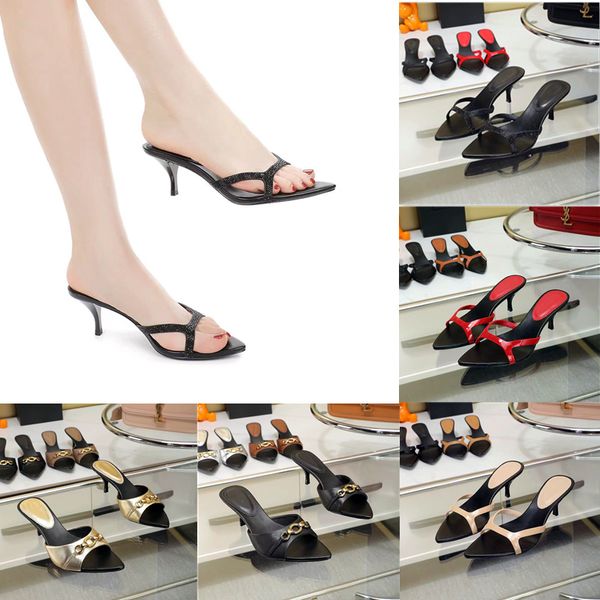 designer women's mid-heel slippers genuine leather fashion pointed open toe skinny heel sandals simple banquet shoes wedding heels heig, Black
designer women's mid-heel slippers genuine leather fashion pointed open toe skinny heel sandals simple banquet shoes wedding heels heig, Black