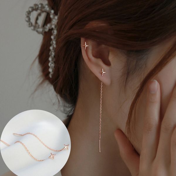 trend long wire tassel thread chain climb star pendants drop earrings women's straight hanging earings jewelry wholesale yme070, Silver
trend long wire tassel thread chain climb star pendants drop earrings women's straight hanging earings jewelry wholesale yme070, Silver