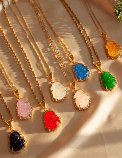 2021 stainls steel jewelry custom green buddah laughing charm cuban rope chain 18k gold plated jade buddha necklace pendant2989187, Silver
2021 stainls steel jewelry custom green buddah laughing charm cuban rope chain 18k gold plated jade buddha necklace pendant2989187, Silver