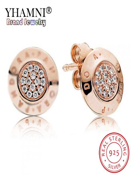 yhamni classic design 18k rose gold stud earring set original 925 silver cz diamond earrings for women fashion gify accessories2507824, Golden
yhamni classic design 18k rose gold stud earring set original 925 silver cz diamond earrings for women fashion gify accessories2507824, Golden