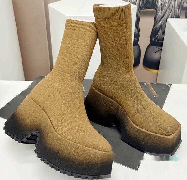 muffin thick sole elastic sock boots designer mesh phantom casual shoes women luxury sneakersquare toe thin legs fashion boot shoe, Black
muffin thick sole elastic sock boots designer mesh phantom casual shoes women luxury sneakersquare toe thin legs fashion boot shoe, Black