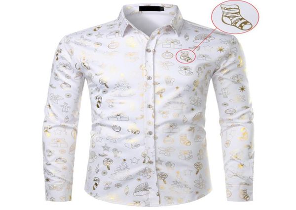 christmas shirt male funny xmas gift gold print mens dress shirts casual party prom shirt for men2224604, White;black
christmas shirt male funny xmas gift gold print mens dress shirts casual party prom shirt for men2224604, White;black