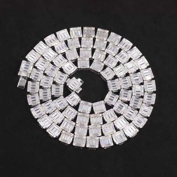 simple design 8mm wide baguette glaring moissanite with gra cerrtificate cuban link chain for luxury jewelry, Silver
simple design 8mm wide baguette glaring moissanite with gra cerrtificate cuban link chain for luxury jewelry, Silver