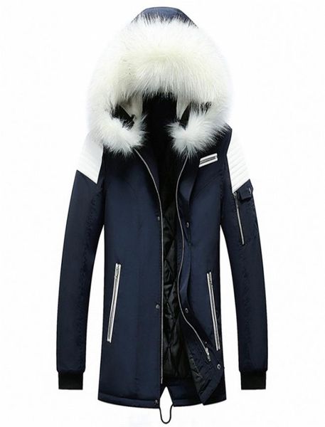 men039s winter warm faux leather spliced padded long down alternative parka coat fur hood slim jacket chaquetas hombre6729098, Black
men039s winter warm faux leather spliced padded long down alternative parka coat fur hood slim jacket chaquetas hombre6729098, Black