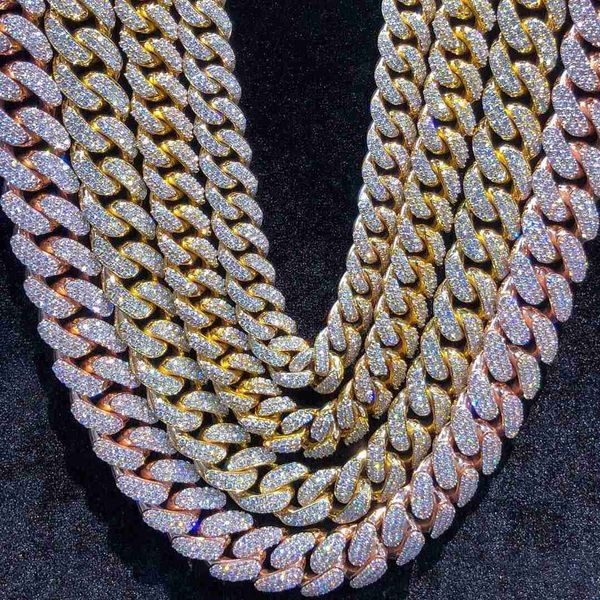 925 silver prong setting vvs moissanie diamond ice out miami cuban link necklace mens
925 silver prong setting vvs moissanie diamond ice out miami cuban link necklace mens