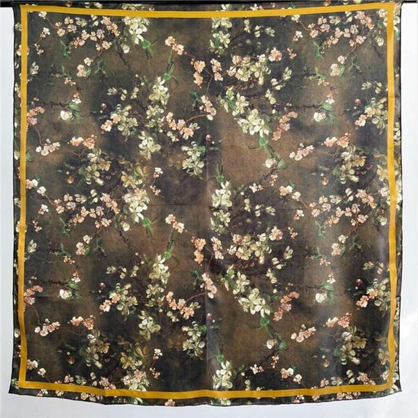 antique apricot flower oil painting silk scarf womens spring and autumn korean style stain face mulberry, Blue;gray
antique apricot flower oil painting silk scarf womens spring and autumn korean style stain face mulberry, Blue;gray
