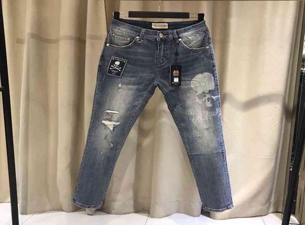 brand 20ss fashion mmj printed skull hole patch casual elastic small straight fit jeans for men vcvl9110952, Black
brand 20ss fashion mmj printed skull hole patch casual elastic small straight fit jeans for men vcvl9110952, Black