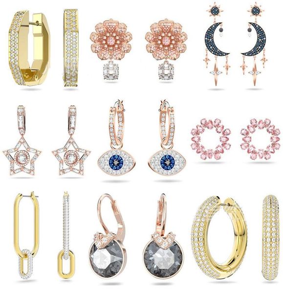the new style uses rovski elements crystal classic n demon eye charm earrings wholesale7298109, Golden
the new style uses rovski elements crystal classic n demon eye charm earrings wholesale7298109, Golden