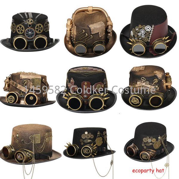 wide brim hats bucket steampunk men hat with goggles gay bowler vintage halloween gothic carnival nightclub 230831, Blue;gray
wide brim hats bucket steampunk men hat with goggles gay bowler vintage halloween gothic carnival nightclub 230831, Blue;gray