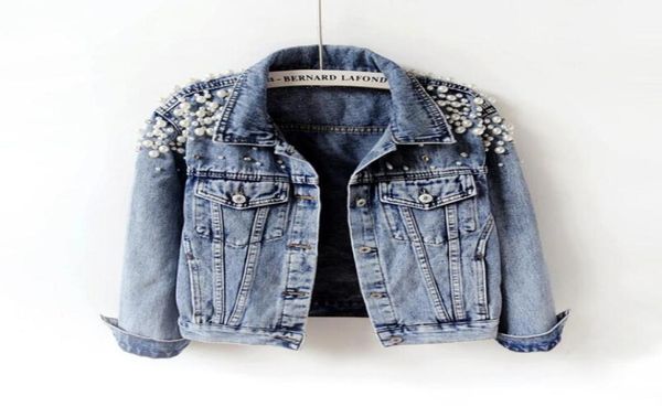 spring autumn woman basic coats women denim jacket pearls beading fashion jeans coat loose long sleeve jackets w10213939866, Black;brown
spring autumn woman basic coats women denim jacket pearls beading fashion jeans coat loose long sleeve jackets w10213939866, Black;brown