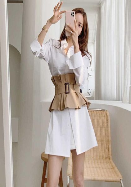 new arrival fashion women spring ol casual set singlebreasted white shirt mini dress and ruffle wide belt two piece set9419133
new arrival fashion women spring ol casual set singlebreasted white shirt mini dress and ruffle wide belt two piece set9419133