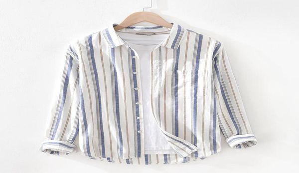 men039s casual shirts cotton linen long sleeve striped business dress shirt men fashion male camisa streetwears ts7385076712, White;black
men039s casual shirts cotton linen long sleeve striped business dress shirt men fashion male camisa streetwears ts7385076712, White;black