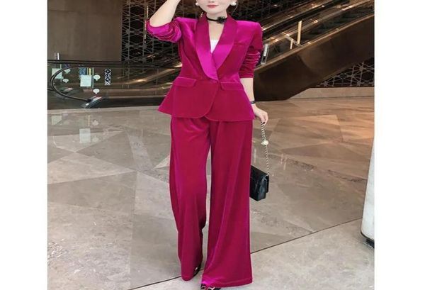 women039s two piece pants velvet formal uniform designs pantsuits elegant women business work wear long sleeve aut3851711, White
women039s two piece pants velvet formal uniform designs pantsuits elegant women business work wear long sleeve aut3851711, White