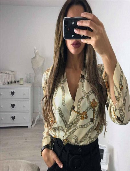 women 039s shirts for spring female v neck long sleeve satin fashion cipher chain leotard elegant autumn blouse women0395319429, White
women 039s shirts for spring female v neck long sleeve satin fashion cipher chain leotard elegant autumn blouse women0395319429, White