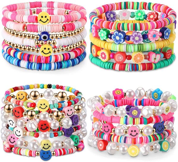 strand beaded colorful clay fruit smiling face beaded bracelet soft ceramic elastic bracelets set, Black
strand beaded colorful clay fruit smiling face beaded bracelet soft ceramic elastic bracelets set, Black