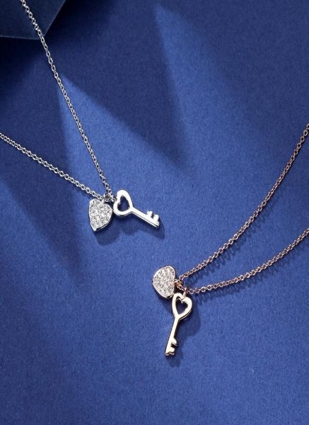 necklace 925 sier simple love small key nelace female peach heart pendant clavicle chain niche design gift2842217, Silver
necklace 925 sier simple love small key nelace female peach heart pendant clavicle chain niche design gift2842217, Silver