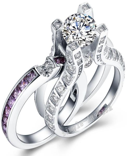vecalon luxury jewelry 3ct amethyst cz diamond engagement wedding band ring set for women 10kt white gold filled female ring8894239, Slivery;golden
vecalon luxury jewelry 3ct amethyst cz diamond engagement wedding band ring set for women 10kt white gold filled female ring8894239, Slivery;golden