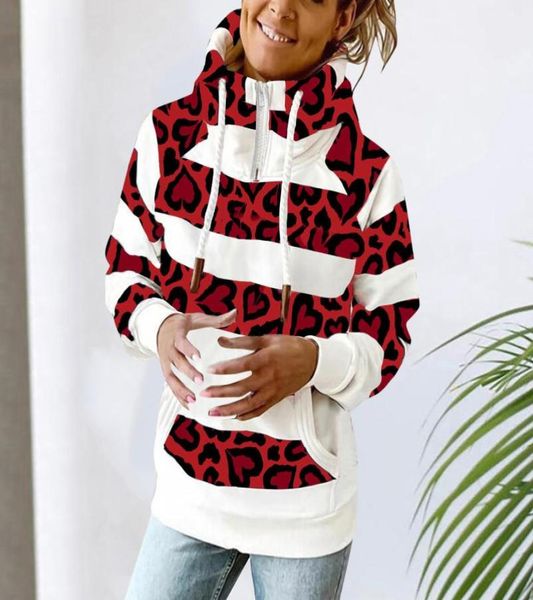 women's hoodies & sweatshirts zipper turtleneck hoodie women autumn leopard printed stitching long sleeve hooded pocket pullover ps s9, Black
women's hoodies & sweatshirts zipper turtleneck hoodie women autumn leopard printed stitching long sleeve hooded pocket pullover ps s9, Black