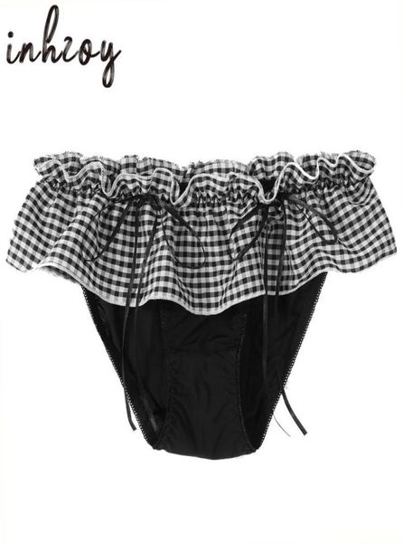 underpants sissy male gay underwear men039s panties ruffle lace plaid print thongs tback low waist bowknot lingerie8759652, Black;white
underpants sissy male gay underwear men039s panties ruffle lace plaid print thongs tback low waist bowknot lingerie8759652, Black;white