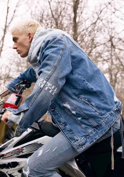 fashion denim jacket men women 1k1 streetwear destroyed hole washed do old kith jackets casual black blue kith outerwear coats4360944, Black;brown
fashion denim jacket men women 1k1 streetwear destroyed hole washed do old kith jackets casual black blue kith outerwear coats4360944, Black;brown