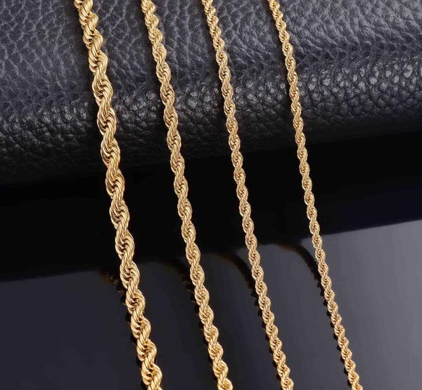 luxury designer necklace 1 piece gold color width 2mm25mm3mm4mm5mm6mm rope chain necklacesbracelet for men women stainless 6364265, Silver
luxury designer necklace 1 piece gold color width 2mm25mm3mm4mm5mm6mm rope chain necklacesbracelet for men women stainless 6364265, Silver