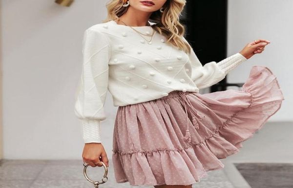 misswim elegant pompon white sweater women invierno lantern sleeve knitted sweater female pullover ladies jumper streetwear y200113639162, White;black
misswim elegant pompon white sweater women invierno lantern sleeve knitted sweater female pullover ladies jumper streetwear y200113639162, White;black