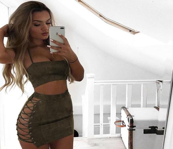 women suede dress summer lace up two piece dress set party club wear halter bandage bodycon mini dresses robe 50488834379, White
women suede dress summer lace up two piece dress set party club wear halter bandage bodycon mini dresses robe 50488834379, White