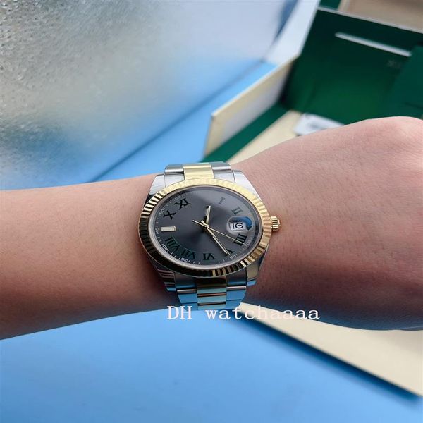 two-tone 41mm 18k slate roman wimbledon watch 126333 stainless steel 18k pure gold men's watch box259d, Slivery;brown
two-tone 41mm 18k slate roman wimbledon watch 126333 stainless steel 18k pure gold men's watch box259d, Slivery;brown