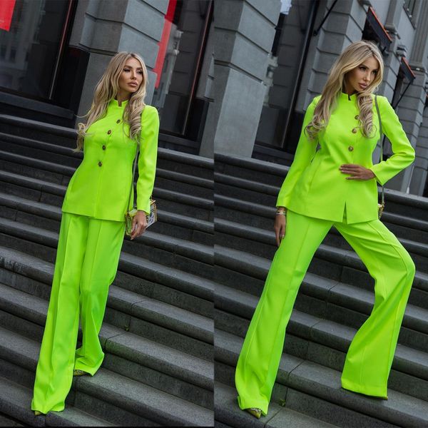 slim fit green women pants suits wedding blazer for parties wear custom made jacket set 2 pieces, Black;red 
slim fit green women pants suits wedding blazer for parties wear custom made jacket set 2 pieces, Black;red