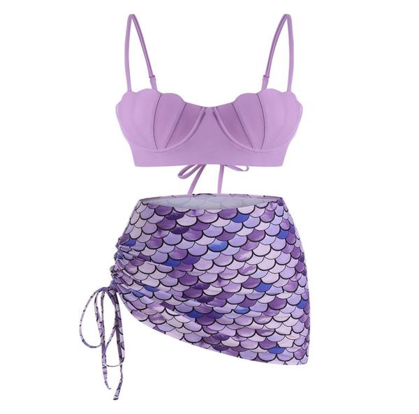 swimwears wipalo bikinis women swimwear high waisted bathing suits scale print laceup mermaid push up three piece swimsuit b2871078, White;black
swimwears wipalo bikinis women swimwear high waisted bathing suits scale print laceup mermaid push up three piece swimsuit b2871078, White;black