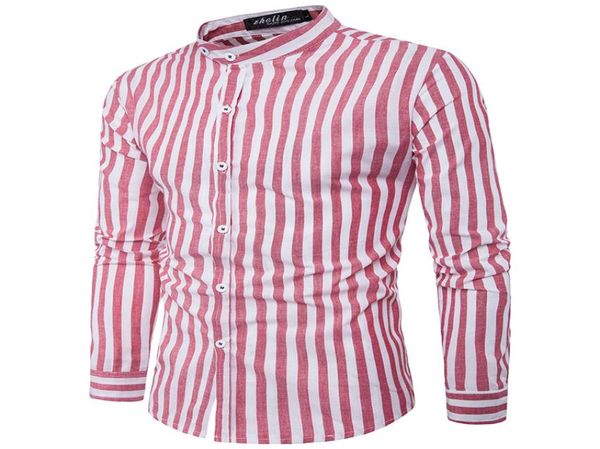 new fashion casual men dress shirt mandarin collar big stripe slim fit shirt men korean business mens dress shirts men clothes7472721, White;black
new fashion casual men dress shirt mandarin collar big stripe slim fit shirt men korean business mens dress shirts men clothes7472721, White;black