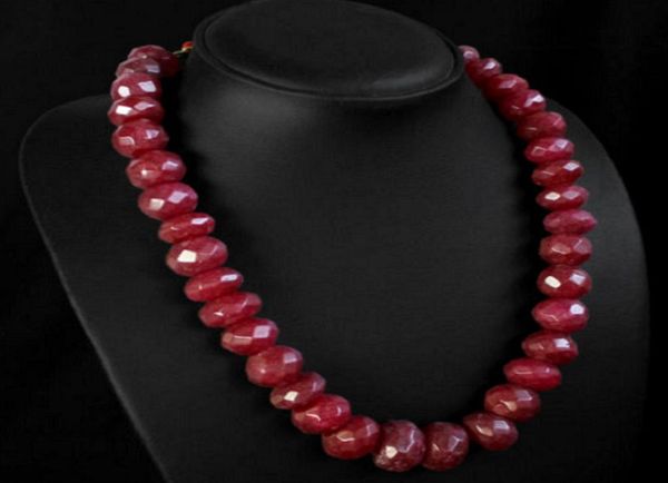 6x10mm real stunning natural round faceted ruby necklace chain 1836quot8921668, Silver
6x10mm real stunning natural round faceted ruby necklace chain 1836quot8921668, Silver