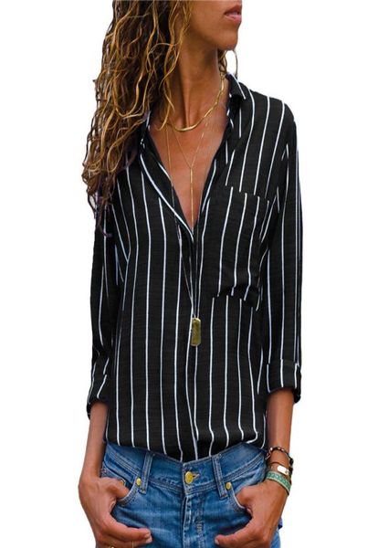 striped blouse 2018 womens and blouses spring long sleeves with pocket women blusas mujer office work ol shirt plus size1253168, White
striped blouse 2018 womens and blouses spring long sleeves with pocket women blusas mujer office work ol shirt plus size1253168, White