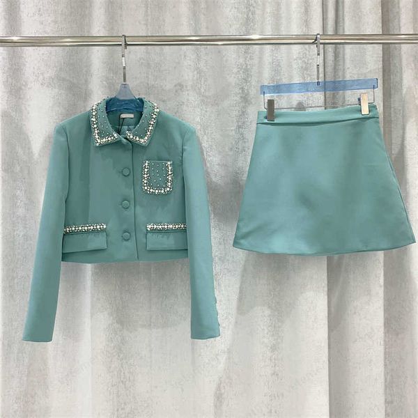 women blue dress two piece set cardigan lapel long sleeve womens jacket with slim short skirt lady take a walk party luxury clothing, White
women blue dress two piece set cardigan lapel long sleeve womens jacket with slim short skirt lady take a walk party luxury clothing, White