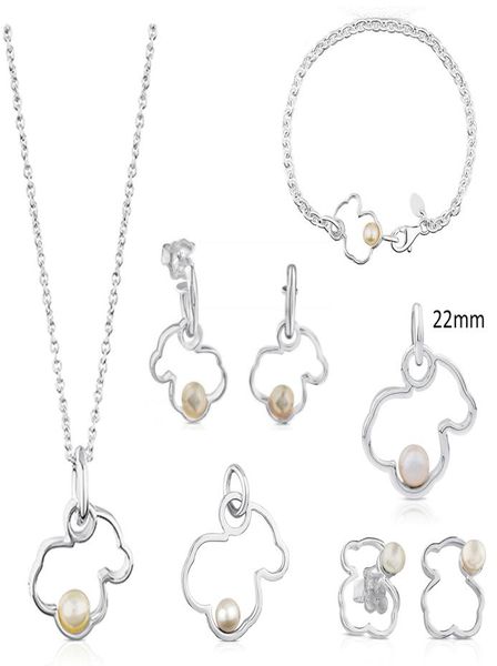 100 925 sterling silver pearl bear hollow earrings pendant necklace bracelet quality jewelry retro wedding gift 9131133, Black
100 925 sterling silver pearl bear hollow earrings pendant necklace bracelet quality jewelry retro wedding gift 9131133, Black